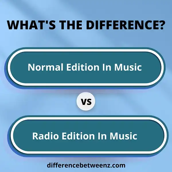 Difference between Normal and Radio Edition In Music