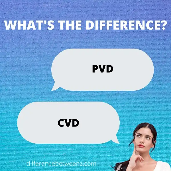 Difference between PVD and CVD