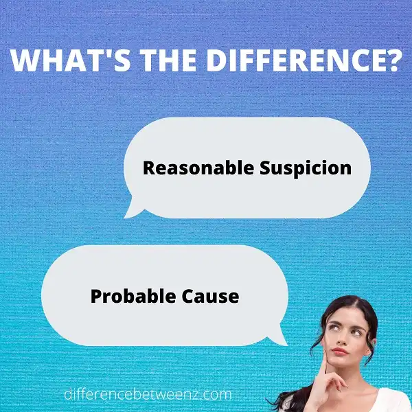 Difference Between Reasonable Suspicion And Probable Cause Difference
