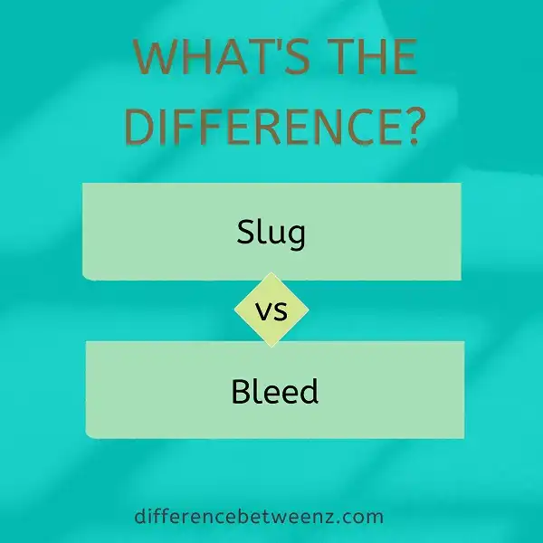 Difference between Slug and Bleed