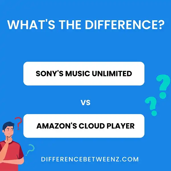 Difference between Sony's Music Unlimited and Amazon's Cloud Player