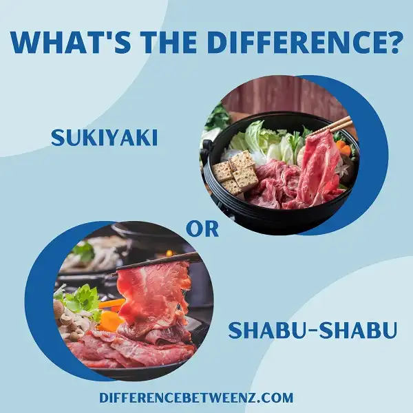 Difference between Sukiyaki and Shabu-shabu