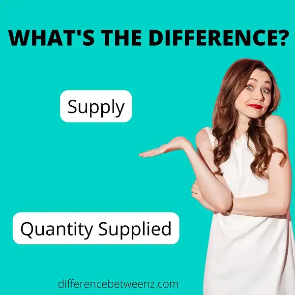 Difference between Supply and Quantity Supplied