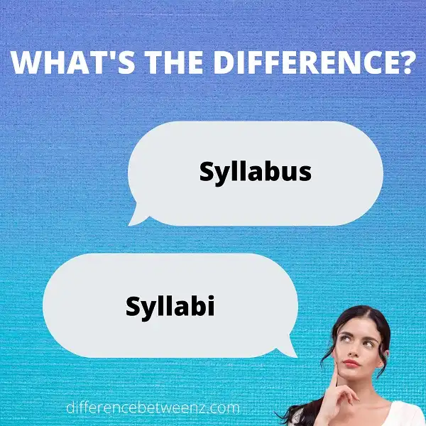 Difference between Syllabus and Syllabi