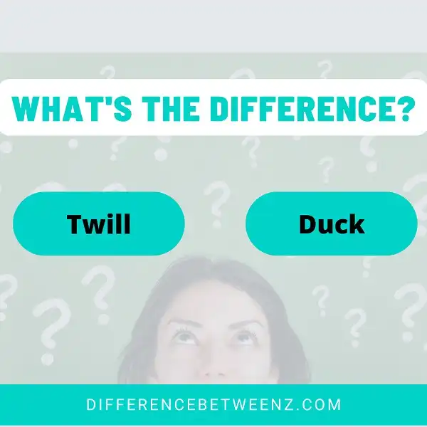 Difference between Twill and Duck