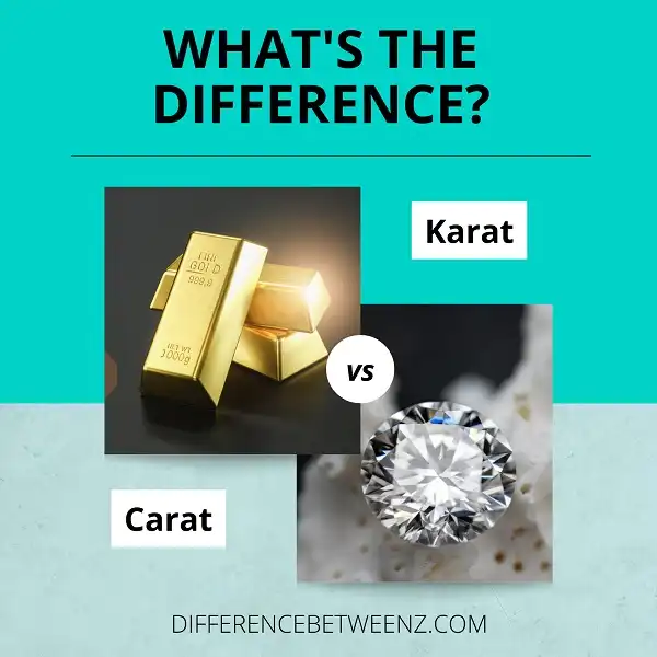Differences between Karat and Carat