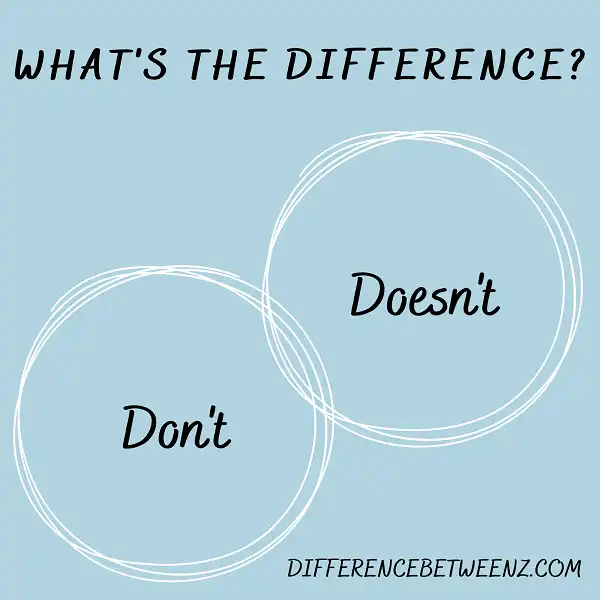 Difference Between Doesn't and Don't
