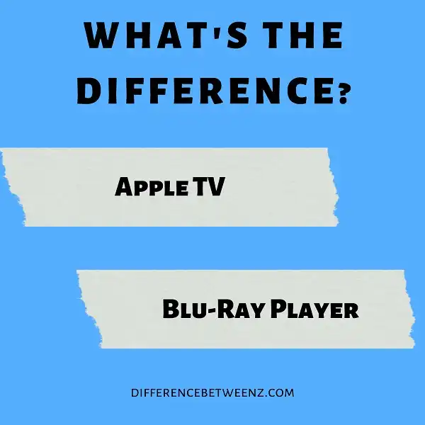 Difference between Apple TV and Blu-Ray Player