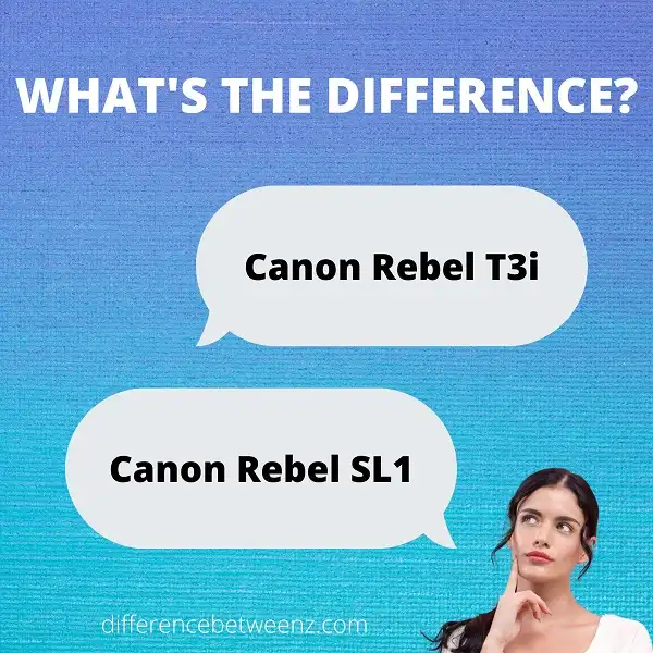 Difference between Canon Rebel T3i and Canon Rebel SL1
