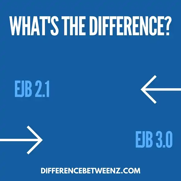 Difference between EJB 2.1 and EJB 3.0