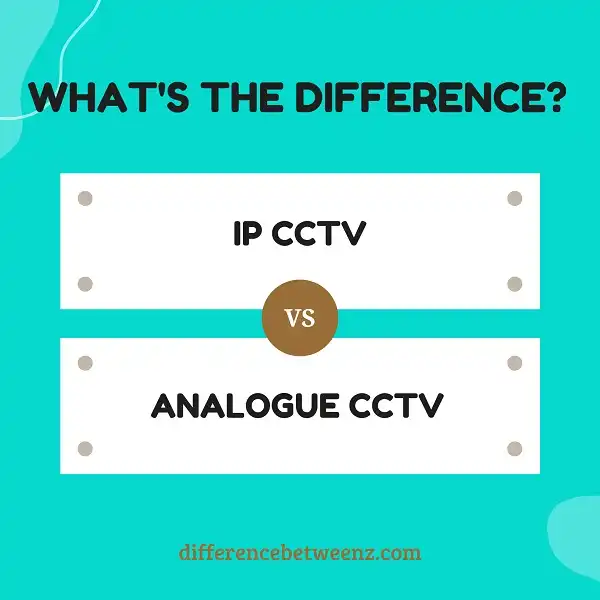 Difference between IP CCTV and Analogue CCTV