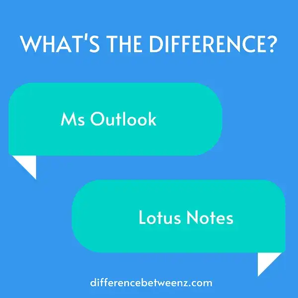 Difference between Ms Outlook and Lotus Notes
