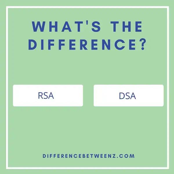 Difference between RSA and DSA