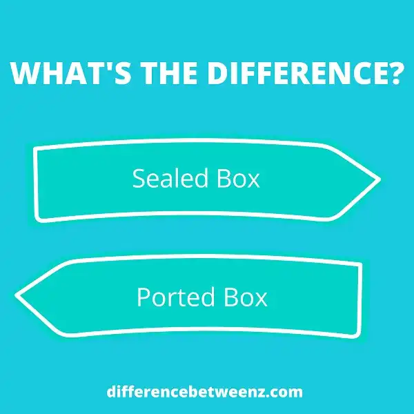 Difference between Sealed and Ported Box