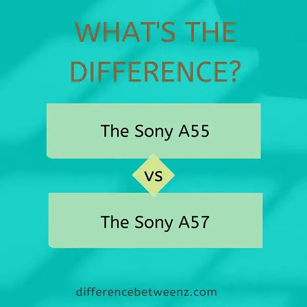 Difference between The Sony A55 and A57