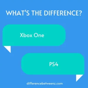 Difference between Xbox One and PS4