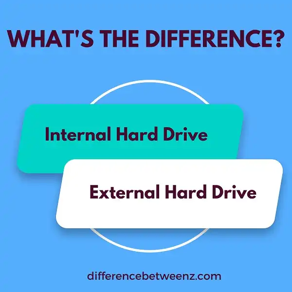Differences between An Internal Hard Drive and An External Hard Drive