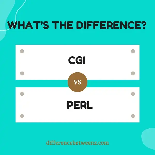 Differences between CGI and Perl