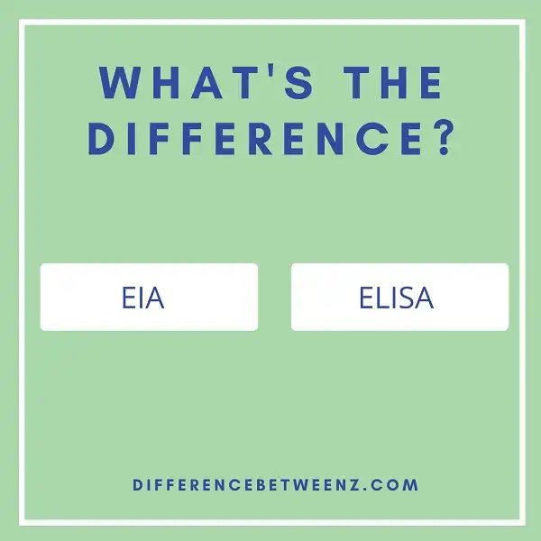 Differences between EIA and ELISA