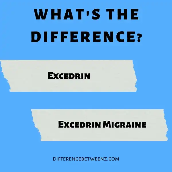 Differences between Excedrin and Excedrin Migraine
