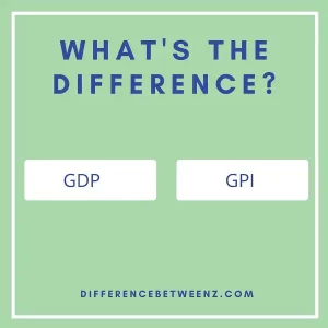 Differences between GDP and GPI