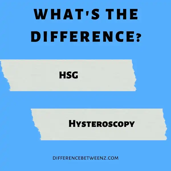 Differences between HSG and Hysteroscopy