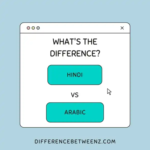 Differences between Hindi and Arabic
