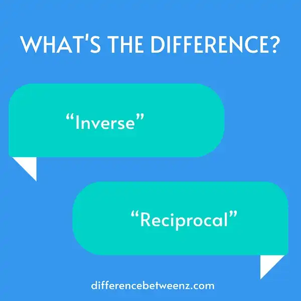 Differences between “Inverse” and “Reciprocal”