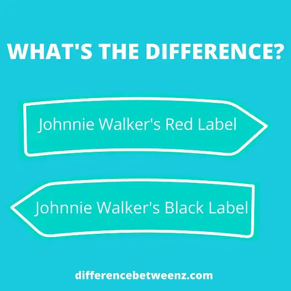 Differences between Johnnie Walker Red Label and Black Label