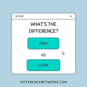 Differences between MSW and LCSW