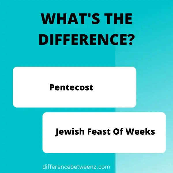 Differences between Pentecost and The Jewish Feast Of Weeks