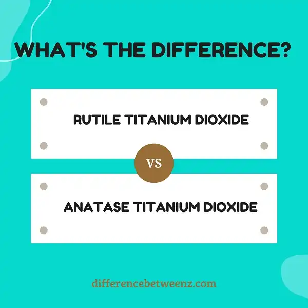 Differences between Rutile and Anatase Titanium Dioxide