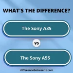 Differences between The Sony A35 and A55
