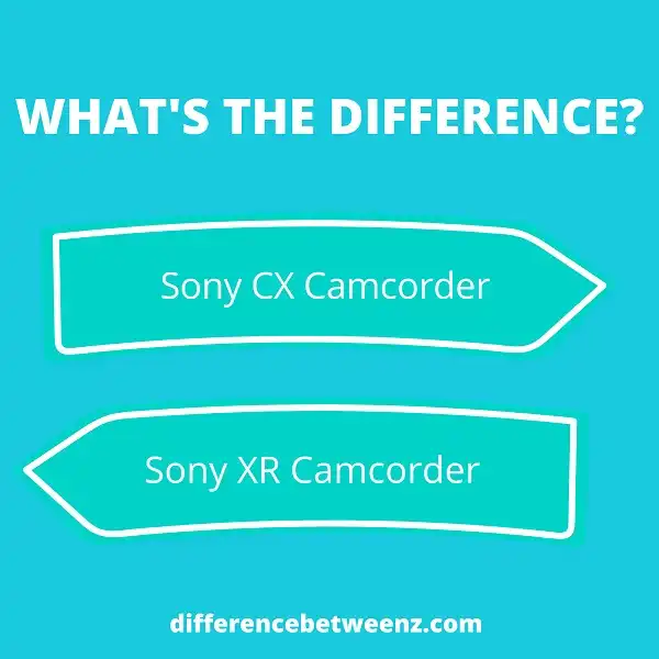 Differences between The Sony CX and XR Camcorders