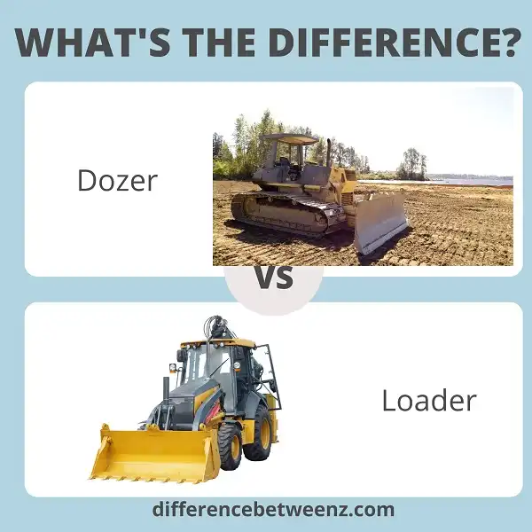 Differences between a Dozer and a Loader