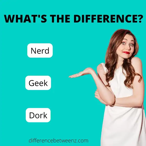 Differences between a Nerd a Geek and a Dork