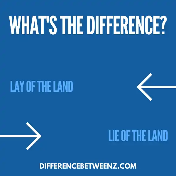 Difference Between Lay of the Land and Lie of the Land
