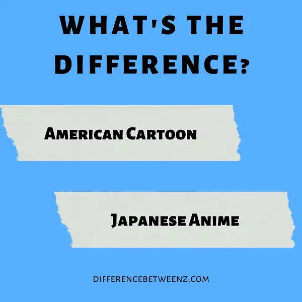 Difference between American Cartoon and Japanese Anime