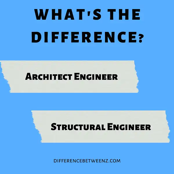 Difference between Architect and Structural Engineer