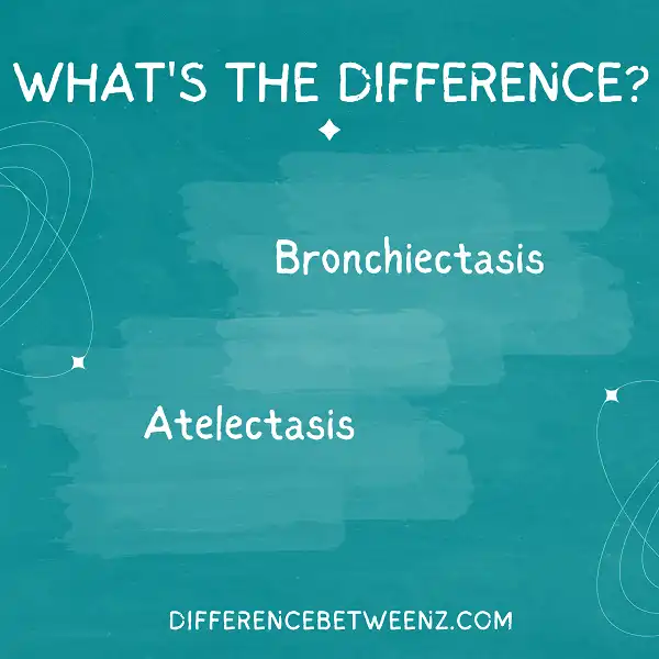 Difference between Atelectasis and Bronchiectasis