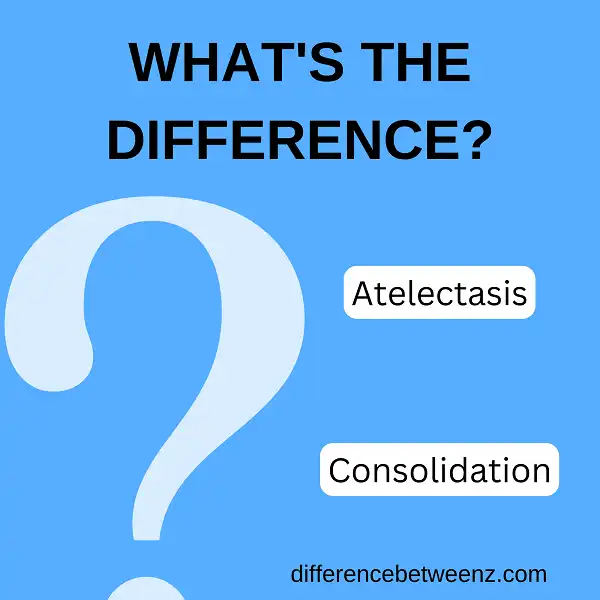 Difference between Atelectasis and Consolidation