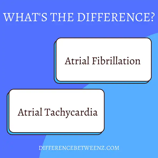 Difference between Atrial Fibrillation and Atrial Tachycardia