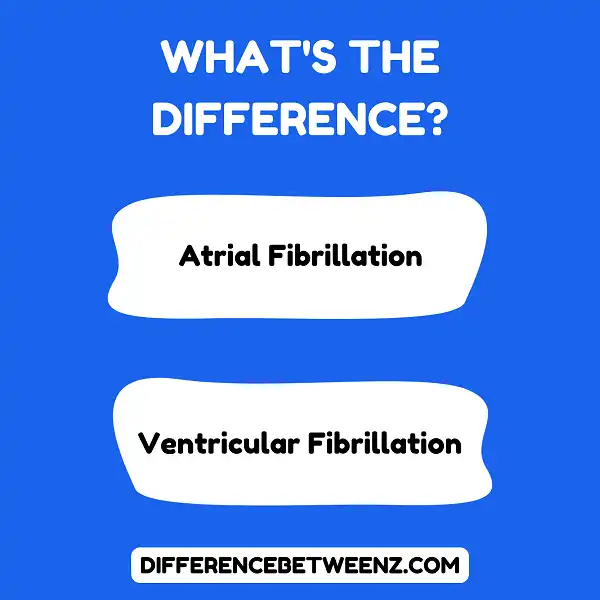 Difference between Atrial and Ventricular Fibrillation