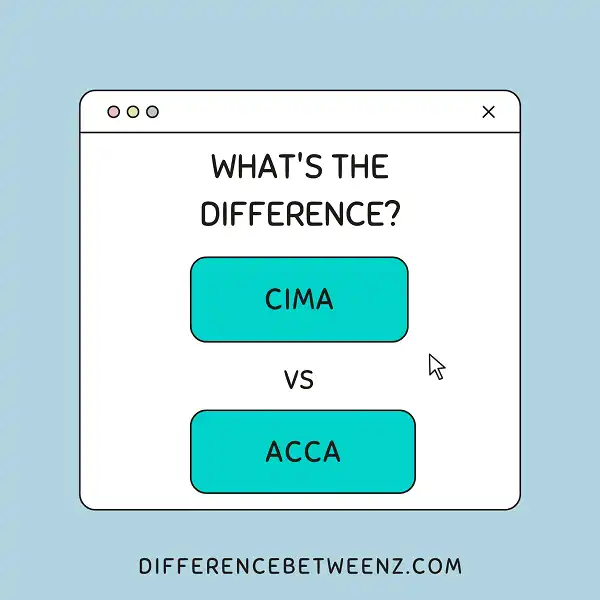Difference between CIMA and ACCA