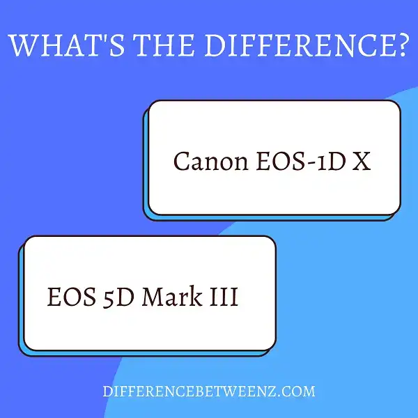 Difference between Canon EOS-1D X and EOS 5D Mark III