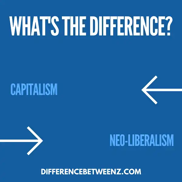Difference between Capitalism and Neo-liberalism