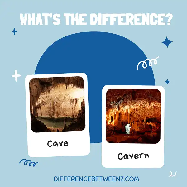 Difference between Cave and Cavern