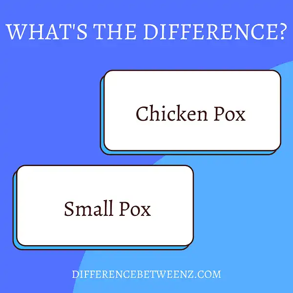 Difference between Chicken Pox and Small Pox