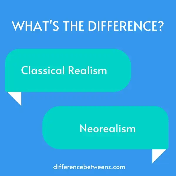 Difference between Classical Realism and Neorealism