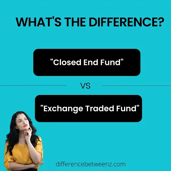 Difference between "Closed End Fund" and "Exchange Traded Fund"